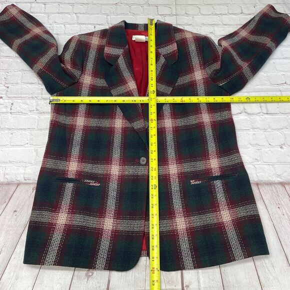 Vintage Private Concepts Women Blazer Jacket Size 16 Wool Polyester B333 -16 - Picture 2 of 16